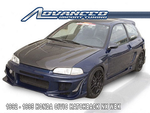 92-95 Honda civic wide body kit #6