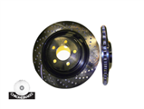 Chrome Brakes Vented Brake Rotor - 295mm Outside Diameter - 5 Lugs (Black)