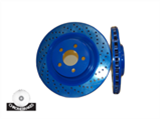 Chrome Brakes Solid Brake Rotor - 259mm Outside Diameter - 6 Lugs (Blue)