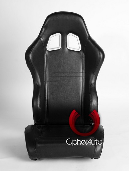 20069999 Mazda Miata Cipher Auto Black PVC Universal Racing Seats
