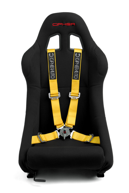 Cipher Auto 4 Point Racing Harnesses - Yellow