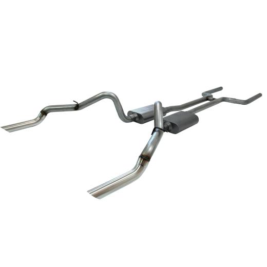 Flowmaster American Thunder Header-Back Exhaust System - Dual Rear Exit with Super 44 Series Mufflers