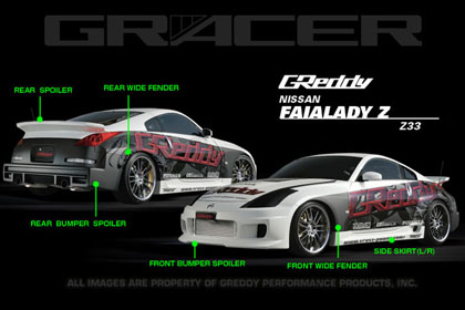 Nissan 350z greddy body kit #8