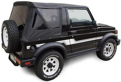 Rampage Soft Top OEM Replacement - Black Diamond with Tinted Windows