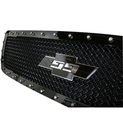 Royalty Core Chevy Ss Bowtie Emblem - Gloss Black And Chrome
