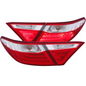 2015-2017 TOYOTA  CAMRY 4DR Anzo LED Taillights - Red/Clear
