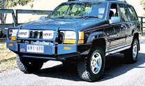 93-98 Jeep Grand Cherokee (Zj) 5.9 Limited, Base, Laredo, Limited, Orvis, Se, Tsi ARB Custom Front Bumper - Bull Bar Winch Mount (Front) (Paintable)