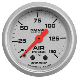 All Jeeps (Universal), Universal - Fits all Vehicles Auto Meter Gauges - Ultra-Lite Series Mechanical Gauge  (Air Pressure: 0-150 PSI)