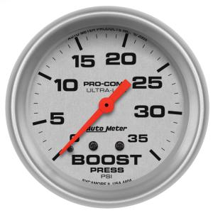 All Jeeps (Universal), Universal - Fits all Vehicles Auto Meter Gauges - Ultra-Lite Series Mechanical Boost Gauge (0-35 PSI)