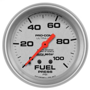 All Jeeps (Universal), Universal - Fits all Vehicles Auto Meter Gauges - Ultra-Lite Series Mechanical Fuel Pressure Gauge (0-100 PSI)