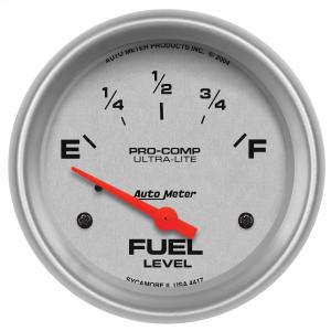 All Jeeps (Universal), Universal - Fits all Vehicles Auto Meter Gauges - Ultra-Lite Series Electric Fuel Level Gauge