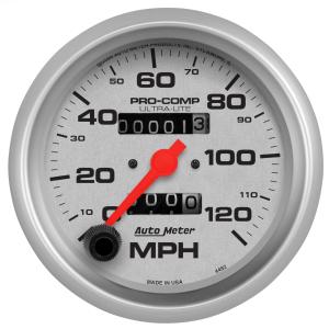 All Jeeps (Universal), Universal - Fits all Vehicles Auto Meter Gauges - Mechanical Ultra-Lite Series In-dash Speedometer (120 MPH)