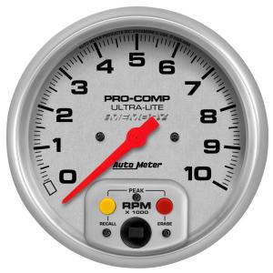 All Jeeps (Universal), Universal - Fits all Vehicles Auto Meter Gauges - Ultra-Lite Series In-Dash Tachometer Single Range  (10,000 RPM)