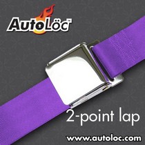 All Jeeps (Universal), All Vehicles (Universal) AutoLoc 2 Point Lap Seat Belt w/ Airplane Lift Buckle (Plum)