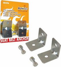 All Jeeps (Universal), All Vehicles (Universal) AutoLoc Angled Seat Belt Anchor Plate Hardware Pack