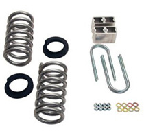 97-03 F-150 2WD Std / Ext Cab, Super Crew (Coils rated for V8 engine only), 97-03 F-250 Light Duty 2WD Std / Ext Cab (Coils rated for V8 engine only) Belltech Stage 1 Lowering Kit w/o Shocks (Front Lowering: 2