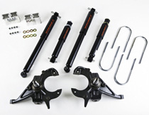 97-03 F-150 2WD Std / Ext Cab (Coils rated for V8 engine only), 97-03 F-250 Light Duty 2WD Std / Ext Cab (Coils rated for V8 engine only) Belltech Stage 3 Lowering Kit w/Nitro Drop 2 Shocks (Front Lowering: 4