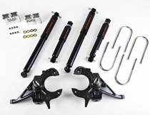 95-99 Escalade & Denali 4WD 4DR, 95-99 Tahoe 4WD 4DR, 95-99 Yukon 4WD 4DR Belltech Stage 3 Lowering Kit w/Nitro Drop 2 Shocks (Front Lowering: 1