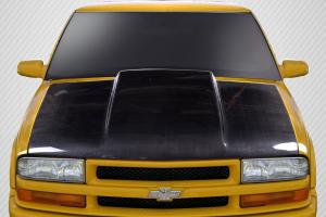 1994-2004 Chevrolet S-10, 1994-2004 GMC Sonoma, 1995-2004 Chevrolet Blazer, 1995-2001 GMC Jimmy, 1998-2000 GMC Envoy Carbon Creations Cowl Hood - 1 Piece