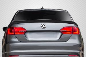 2011-2014 Volkswagen Jetta Carbon Creations R Look Rear Wing Trunk Lid Spoiler - 3 Piece