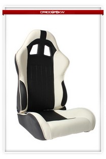 All Cars (Universal), All Jeeps (Universal), All Muscle Cars (Universal), All SUVs (Universal), All Trucks (Universal), All Vans (Universal) Cipher Racing Seats - Black/White Synthetic Leather
