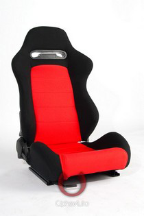 All Cars (Universal), All Jeeps (Universal), All Muscle Cars (Universal), All SUVs (Universal), All Trucks (Universal), All Vans (Universal) Cipher Racing Seats - Black and Red Cloth