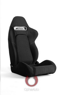All Cars (Universal), All Jeeps (Universal), All Muscle Cars (Universal), All SUVs (Universal), All Trucks (Universal), All Vans (Universal) Cipher Racing Seats - Black Cloth with Outer Grey Stitching