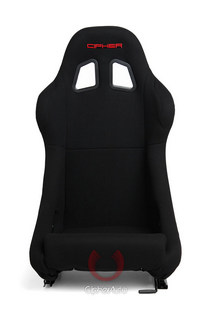 Universal (Can Work on All Vehicles) Cipher Auto Full Bucket Non Reclineable Racing Seat - Black Cloth