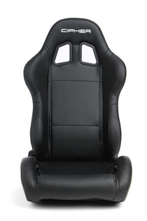 Universal (Can Work on All Vehicles) Cipher Auto Racing Seats - Black Leatherette