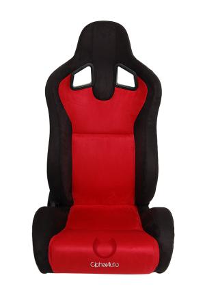 Universal (can work on all vehicles) Cipher Full Microsuede Cipher Auto Racing Seats in Black and Red Insert - Pair