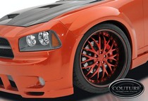 2006-2010 Dodge Charger (Must be used in conjunction with complete wide body kit) Couture Luxe Widebody Fender Flares, Front (Urethane)