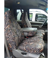04-07 Nissan Titan - Crew & King Cab - 40/20/40 Split Seat With Adjustable Headrests & Fold Down Console With Cupholder Covercraft Seat Saver True Timber Camo (Conceal Brown)