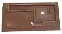 80-86 Ford F250/F350 / Bronco (Power Locks Only) Coverlay Door Panels - Medium Brown