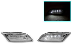 2012-2014 Mercedes W204 DEPO Clear White LED Bumper Side Marker Lights