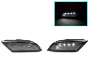 2012-2014 Mercedes W204 DEPO Smoke White LED Bumper Side Marker Lights