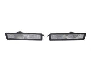 1989-1996 Bmw E34 5 Series, 88-94 E32 DEPO Black Frame Clear Front Or Rear Bumper Side Marker Lights (2 Pieces /Set)