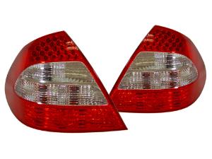 2003-2006 Mercedes W211 E-Class DEPO LED Facelift Look Red/Clear/Red Tail Lights