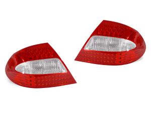 2003-2009 Mercedes W209 Clk-Class DEPO LED Red/Clear/Red LED Tail Lights