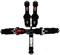 All Cars (Universal), All Jeeps (Universal), All Muscle Cars (Universal), All SUVs (Universal), All Trucks (Universal), All Vans (Universal) DJ Safety 5-Point 2-Inch Harness - Bolt-In with Pads (Red)