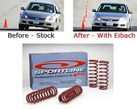 Chevrolet 95-99 Cavalier Eibach Lowering Springs - Sportline (Lowers Front:1.7 inch/ Rear:2.3 inch)