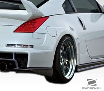 2003-2009 Nissan 350Z Must be used in conjunction with complete wide body kit Duraflex AM-S Wide Body Rear Fender Flares