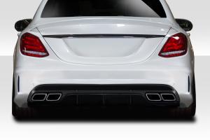 2015-2018 Mercedes C Class W205 ( For AMG Bumper only) Duraflex C63 Look Rear Diffuser - 1 Piece ( For AMG Bumper only)