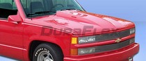 1988-1999 GMC CK Series Pickup, 1988-1999 Chevrolet CK Series Pickup, 1992-1999 Chevrolet Tahoe/Suburban, 1992-1999 GMC Yukon/Suburban Duraflex Cowl Fiberglass Hood