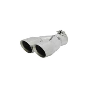 All Vehicles (Universal) Flowmaster Exhaust Tip - 3.00 in. Dual Angle Cut Polished SS Fits 2.50 in. Tubing -Clamp on