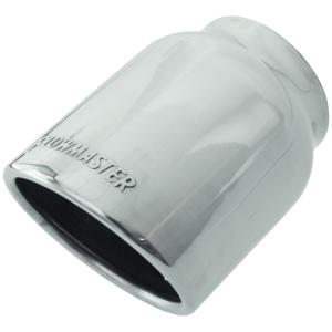 All Jeeps (Universal), All Vehicles (Universal) Flowmaster Exhaust Tip - Logo Embossed - Polished Stainless - Rolled Edge / Angle Cut - 4