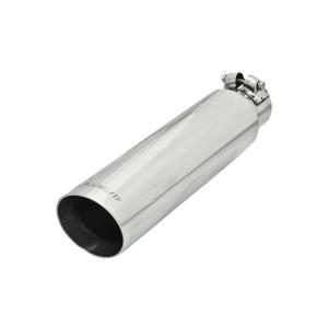 All Vehicles (Universal) Flowmaster Exhaust Tip - 3.00 in. Angle Cut Polished SS Fits 2.25 in. Tubing - Clamp on