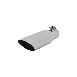 All Vehicles (Universal) Flowmaster Exhaust Tip - 3.50 in. Angle Cut Polished SS Fits 2.50 in. Tubing - Clamp on