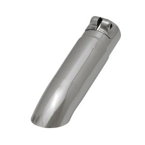 All Vehicles (Universal) Flowmaster Exhaust Tip - 2.75 in. Turn Down Polished SS Fits 2.50 in. Tubing - Clamp on