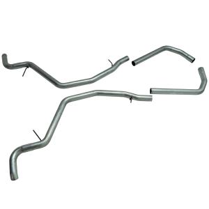 59-64 Impala V8 Flowmaster Header-back System 409S -2.50in. Dual Side Exit - Pipes Only - Requires Mufflers