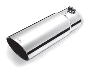 All Jeeps (Universal), All Vehicles (Universal) Gibson Polished Stainless Steel Muffler Tips - Slash (Inlet: 3